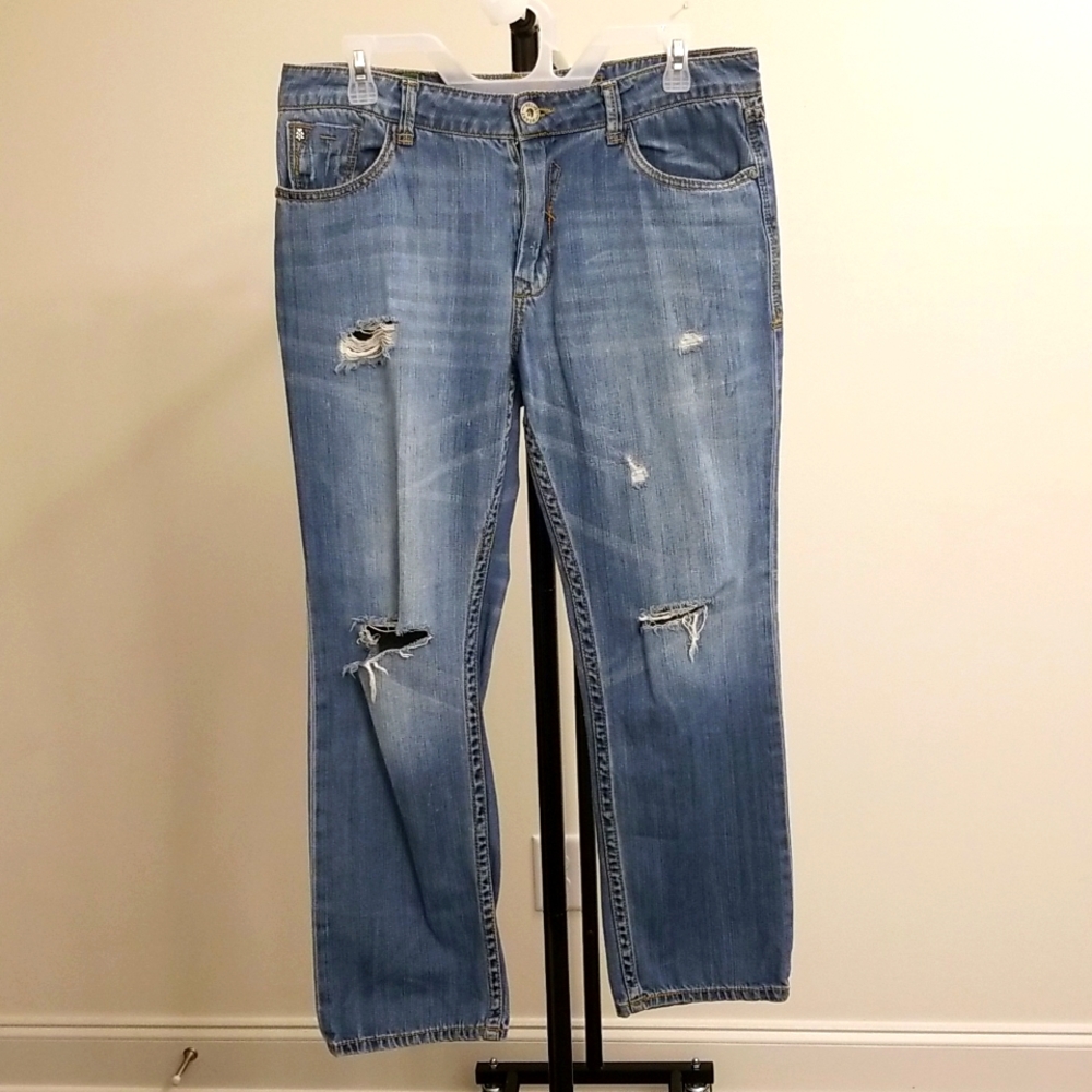 Womens Velvet Heart Boyfriend Jeans Size 16 Fresh Denim Blue Casual Relaxed Fit